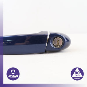 BMW E82 128i Left Driver Side Exterior Door Handle Blue OEM
