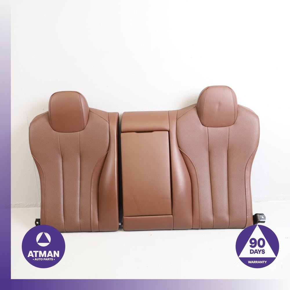 14-19 BMW F06 650i Rear Left &amp; Right Upper Seat Cushion Set Nappa Brown OEM