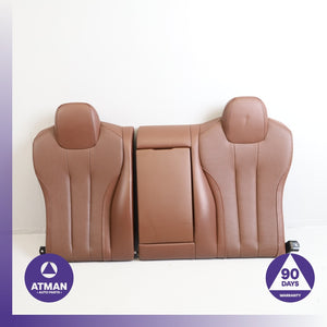 14-19 BMW F06 650i Rear Left &amp; Right Upper Seat Cushion Set Nappa Brown OEM
