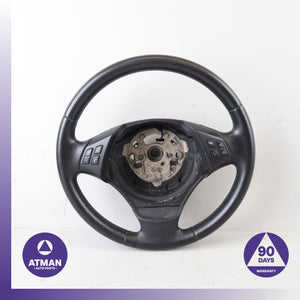 BMW E90 328i Steering Wheel Black w/ Switch 32306764547 OEM