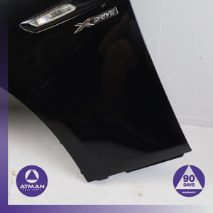 11-16 BMW F10 550i 528i Front Left Fender Wing Cover Panel Black 41355A03261 OEM — photo 2