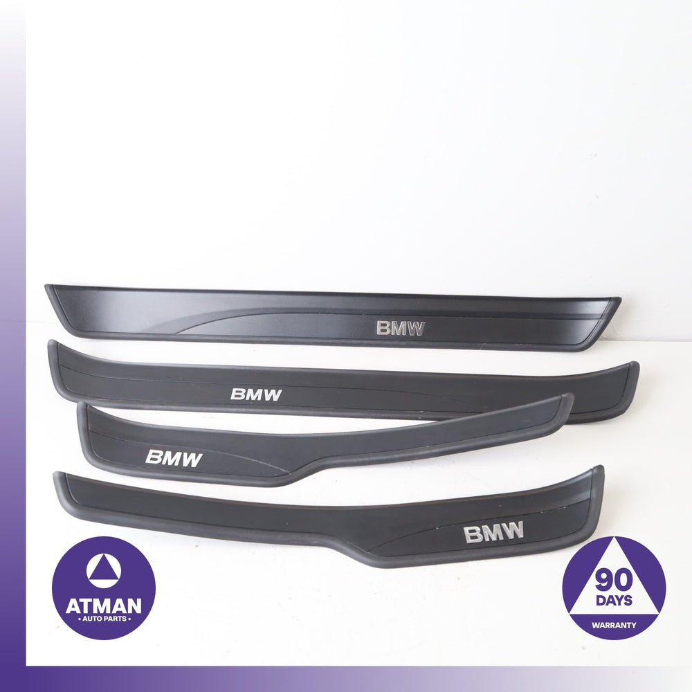 BMW E90 335i Front &amp; Rear Sill Scuff Plate Cover Panel Set OEM