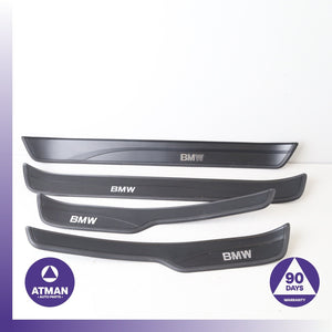 BMW E90 335i Front &amp; Rear Sill Scuff Plate Cover Panel Set OEM