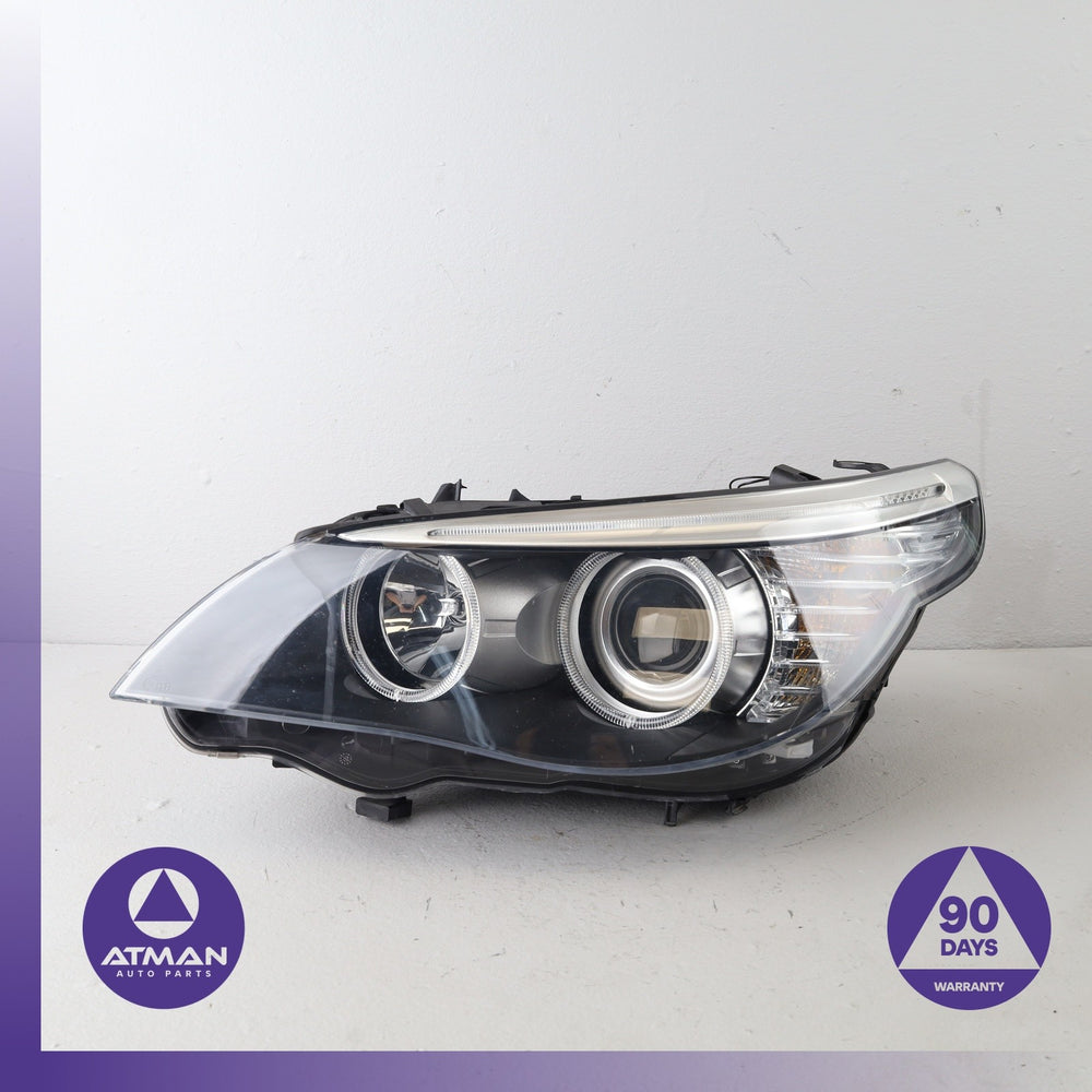 07-10 BMW E60 528i 535i 550i Left Headlight Head Light Lamp Halogen OEM