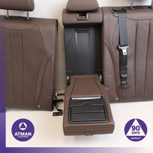 14-18 BMW F15 X5 Rear Left &amp; Right Upper Seat Cushion Set Nappa Leather OEM