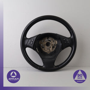 BMW E90 328i Steering Wheel Black w/ Switch 32306764547 OEM