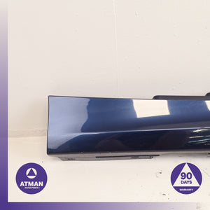 08-13 BMW E82 128i 135i Left Rocker Panel Side Skirt Blue 51777046347 OEM 77k