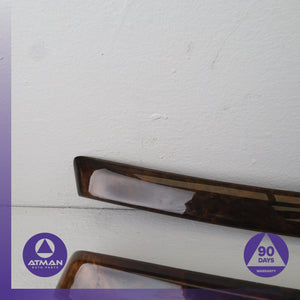 BMW E90 328i 335i Front & Rear Interior Door Cover Trim Wood Set OEM