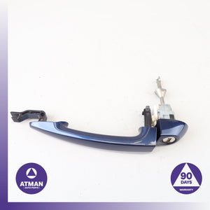 BMW E82 128i Left Driver Side Exterior Door Handle Blue OEM