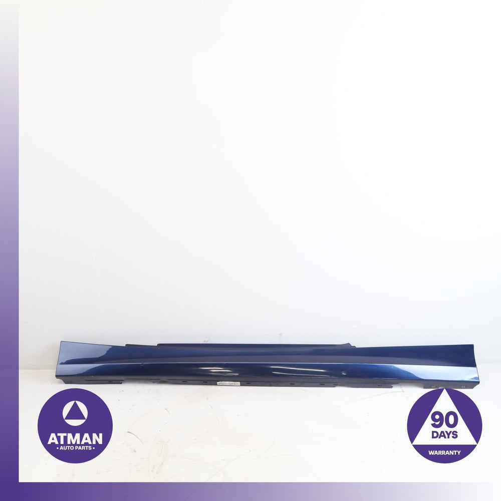 08-13 BMW E82 128i 135i Left Rocker Panel Side Skirt Blue 51777046347 OEM 77k