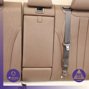 14-18 BMW F15 X5 Rear Left & Right Upper Seat Cushion Set Brown OEM