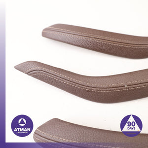 BMW F15 X5 Front & Rear Door Armrest Grab Handle Trim Brown Set OEM