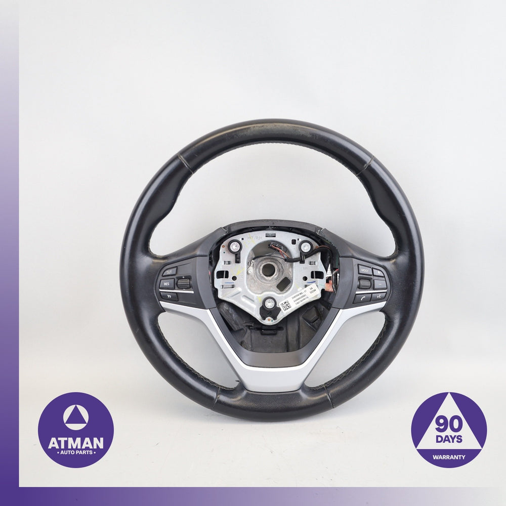 14-18 BMW F15 X5 Sport Steering Wheel Black 32306877853 OEM
