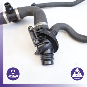 BMW F30 320i 328i Engine Thermostat Housing w/ Water Hose 8635689 OEM