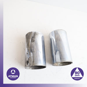 12-16 BMW F30 328i 428i Exhaust Muffler Tips Set 7610637 OEM