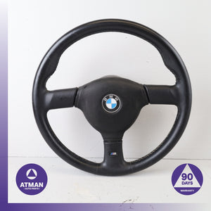 88-91 BMW E30 M3 Small 370mm M-Tech Steering Wheel Black 32332226086 OEM