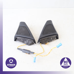 BMW F10 550i Left &amp; Right Corner Tweeter Audio Speaker Black Set OEM