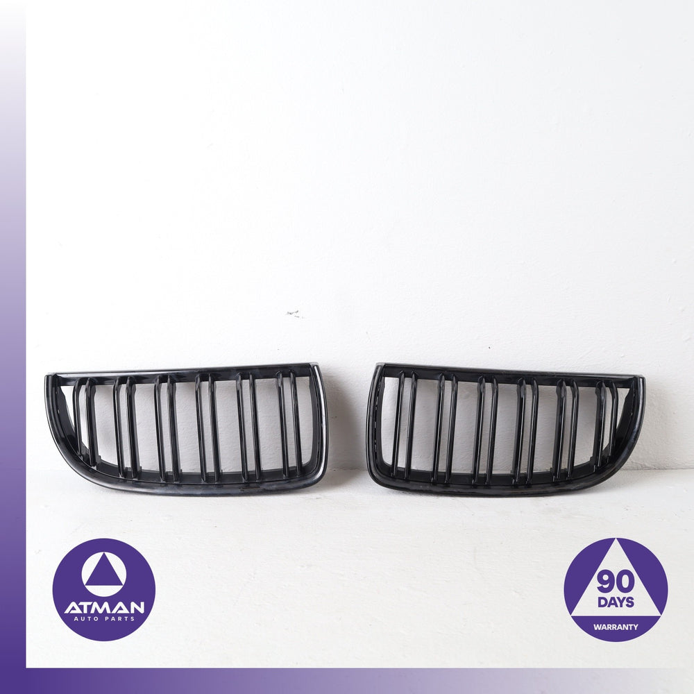 06-08 BMW E90 335i Front Left & Right Side Radiator Hood Grill Grille Set OEM
