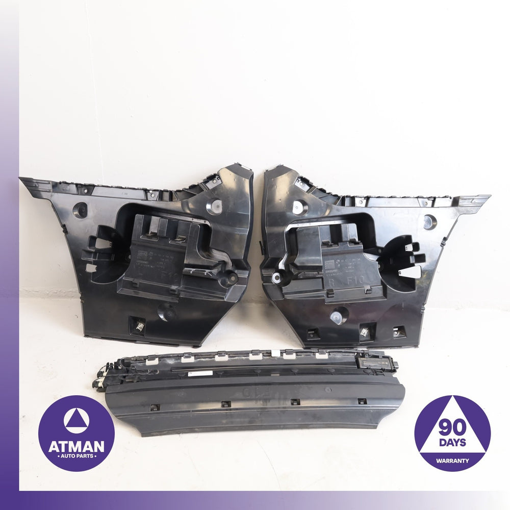 11-13 BMW F10 535i Rear Bumper Cover Panel Support Bracket Set 51127299970 OEM