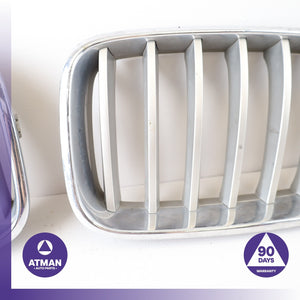 BMW F25 X3 Front Right Bumper Grille Chrome Set 51117237421 OEM