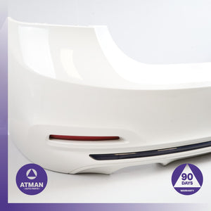 16-18 BMW F30 330i 328i 330e Rear Bumper Cover Panel White 7384603 OEM 68k