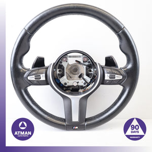 14-19 BMW F15 X5 X4 X6 M-Sport Steering Wheel w/ Paddle Shifters OEM