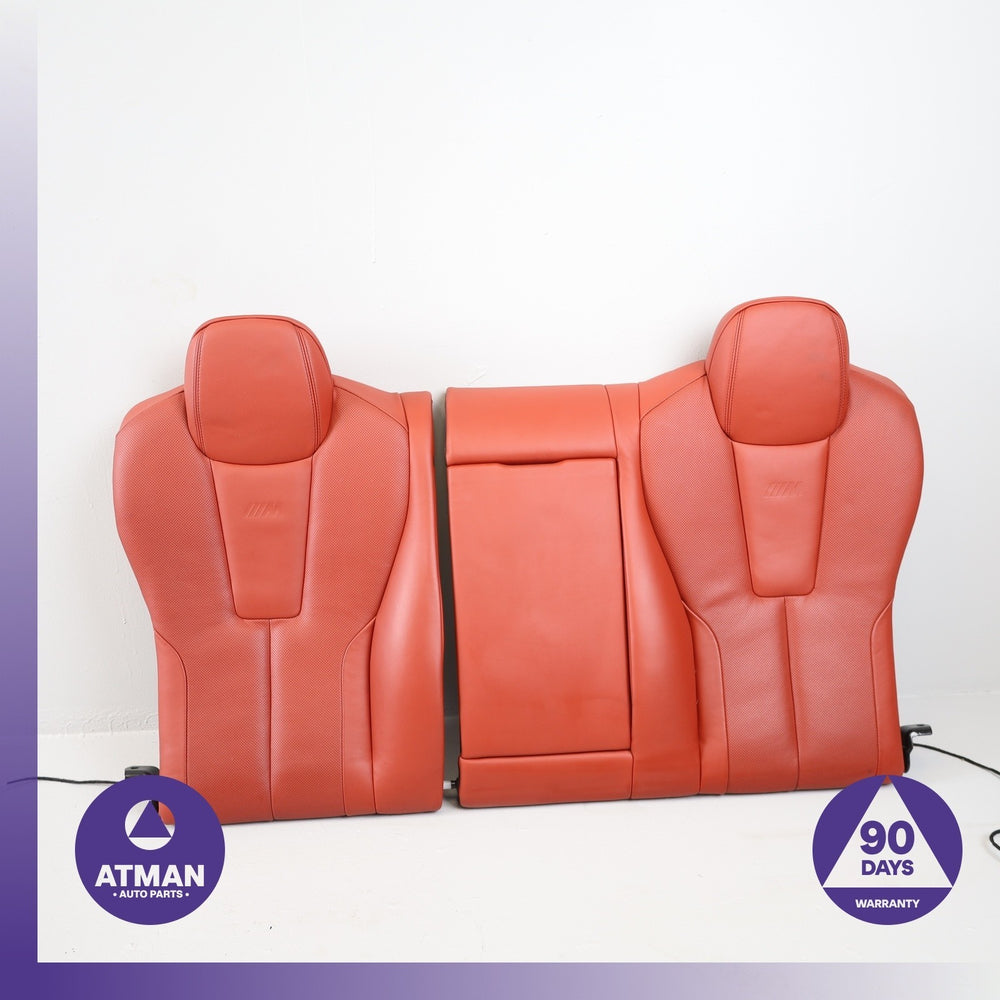 14-19 BMW F06 M6 Rear Left &amp; Right Upper Seat Cushion Set Merino Red OEM