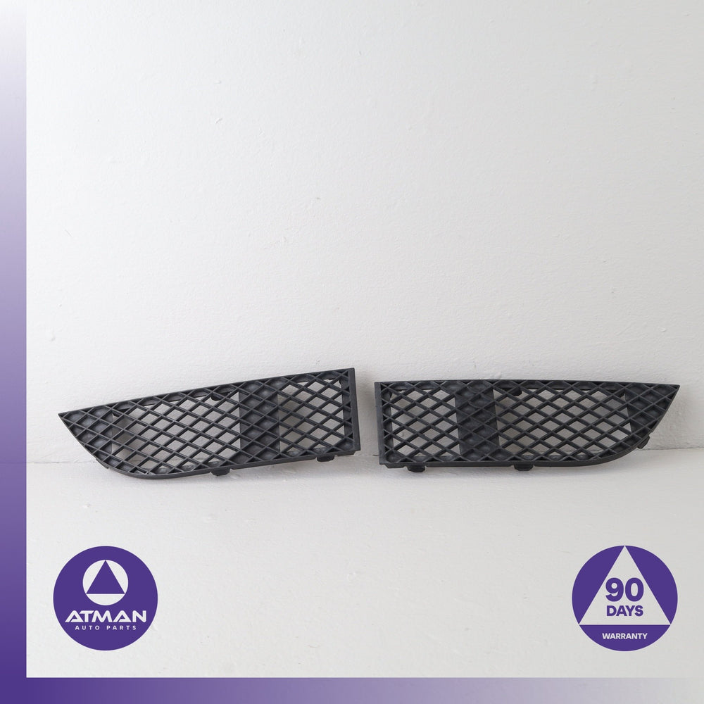 06-08 BMW E66 750i 760i Front Left & Right Lower Bumper Grille Set Black OEM