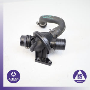 BMW F30 320i Engine Thermostat Housing w/ Water Hose 8635689 OEM