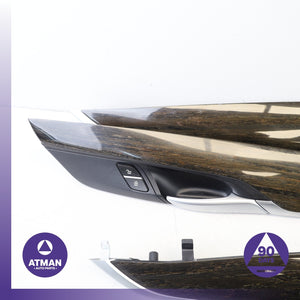 14-18 BMW F16 X6 X5 Front &amp; Rear Interior Door Cover Trim Wood Set OEM