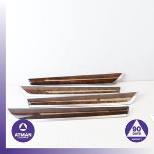 11-18 BMW F25 X3 X4 Front &amp; Rear Interior Door Cover Trim Wood Set OEM