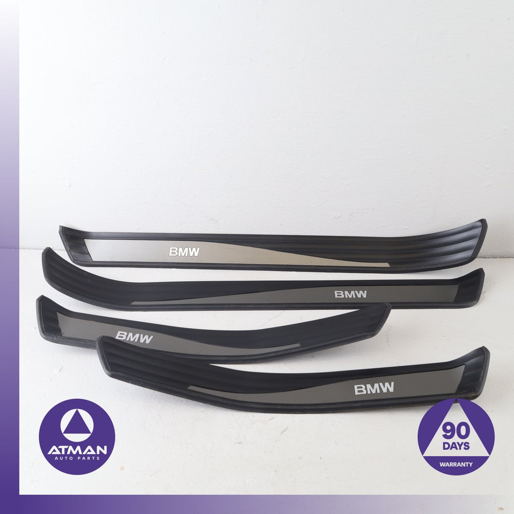04-10 BMW E60 535i 550i Front & Rear Sill Scuff Plate Cover Panel Set OEM