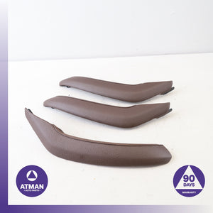 BMW F26 X4 Front &amp; Rear Door Panel Grab Handle Trim Set Brown OEM