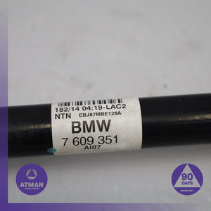 BMW F30 320i Rear Left Driver Side Axle Shaft 7609351 OEM