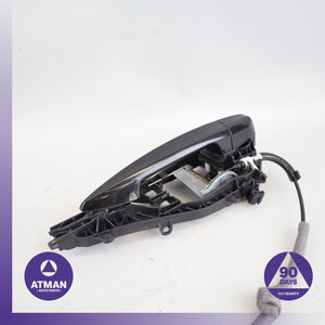 BMW F15 X5 Rear Left Driver Exterior Door Handle w/ Keyless Go Black OEM