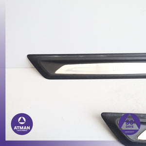 BMW F30 328i Front &amp; Rear Door Entrance Sill Scuff Trim Panel Set OEM