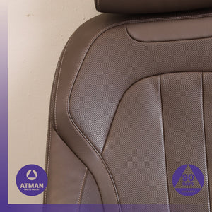 14-18 BMW F15 X5 Front Right Upper Seat Cushion Nappa w/Headrest Brown OEM