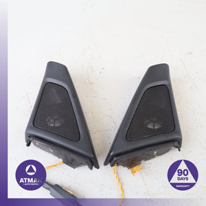 BMW F10 550i Left &amp; Right Corner Tweeter Audio Speaker Black Set OEM