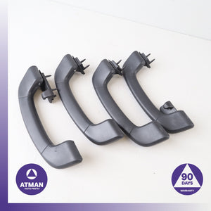 BMW F02 750i 740i Front &amp; Rear Interior Upper Roof Grab Handle Black Set OEM