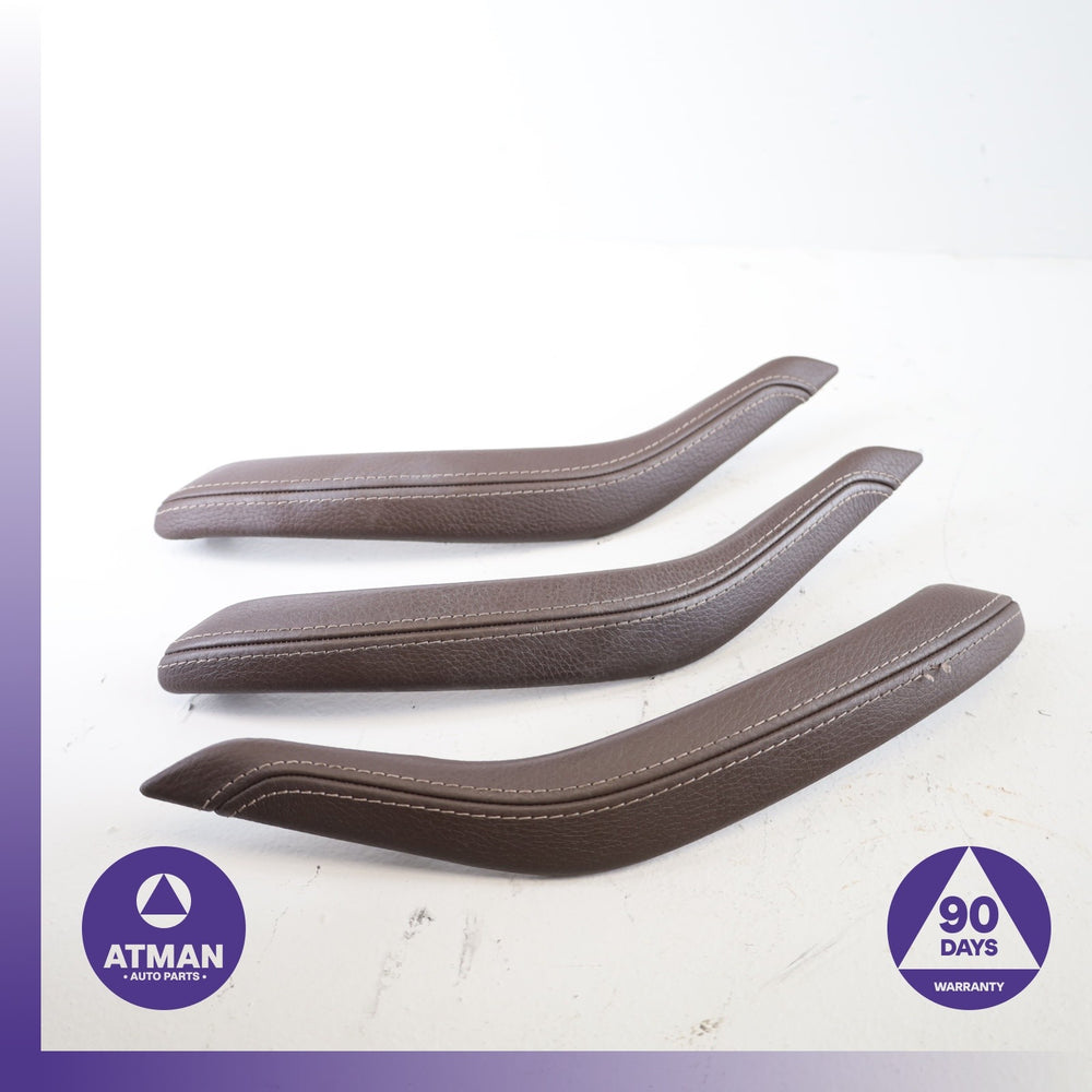 BMW F15 X5 Front &amp; Rear Door Armrest Grab Handle Trim Brown Set OEM