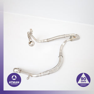 BMW G30 M550i 4.4L V8 N63 Right &amp; Left Turbocharger Coolant Line Set OEM