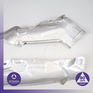 BMW G30 M550i 4.4L V8 Rear Left &amp; Right Exhaust Muffler Heat Shield Set OEM