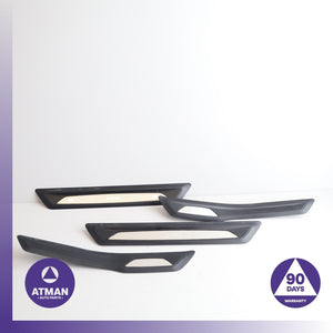 BMW F30 328i Front &amp; Rear Door Entrance Sill Scuff Trim Panel Set OEM