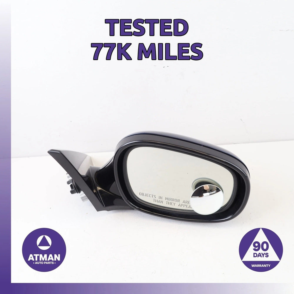 10-13 BMW E82 128i Shadow Line Right Rear View Door Mirror Blue OEM 77k