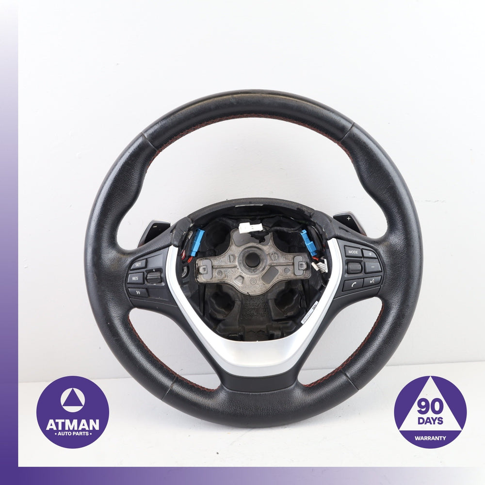 12-18 BMW F30 330i 328i 428i Sport Steering Wheel Black w/ Paddle Shifters OEM