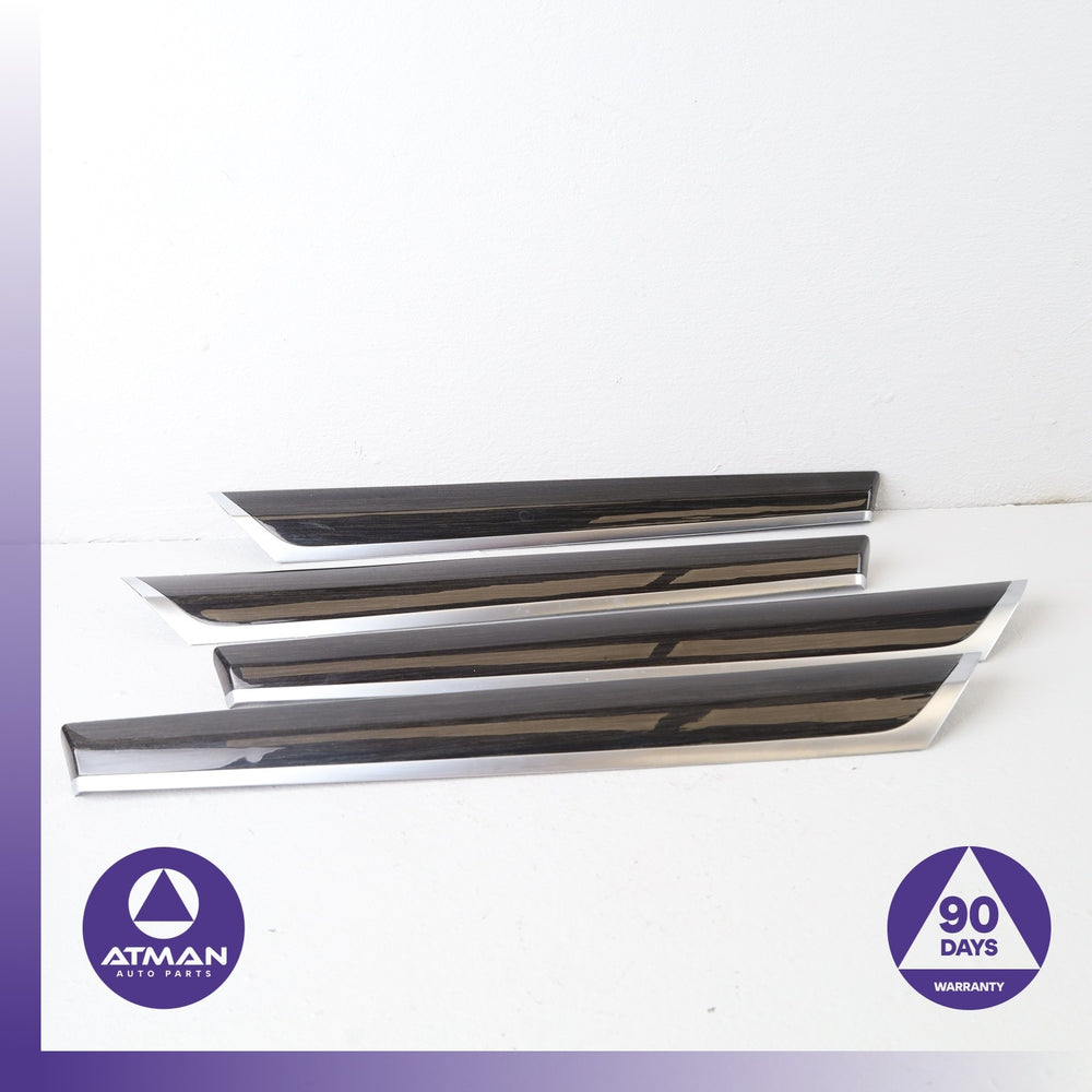 15-18 BMW F25 X3 X4 Front & Rear Door Panel Molding Trim Wood Set OEM