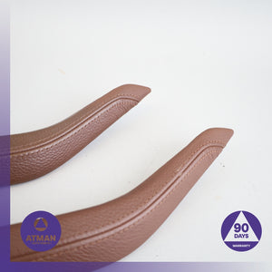 BMW F15 X5 Front & Rear Door Armrest Grab Handle Trim Brown Set OEM