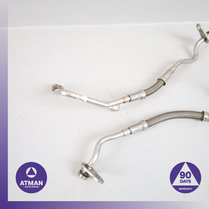BMW G30 M550i 4.4L V8 N63 Right &amp; Left Turbocharger Oil Line Set 7934654 OEM
