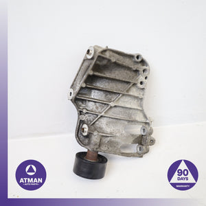 BMW F15 X5 A/C Compressor Support Bracket w/ Pulley 64557585167 OEM