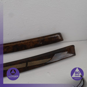 BMW E90 328i 335i Front & Rear Interior Door Cover Trim Wood Set OEM